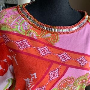 Joyous & Free‎ Bohemian Colorful Paisley Top